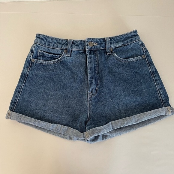 RVCA High Roller Denim Jean Cuffed Shorts Size 27 - Picture 2 of 5